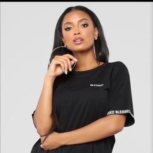 Fashion Nova Blessed With My Presence Tee - Black